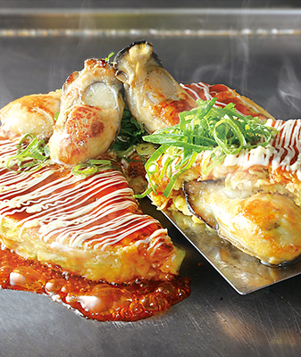 牡蠣のお好み焼き(大粒広島牡蠣)