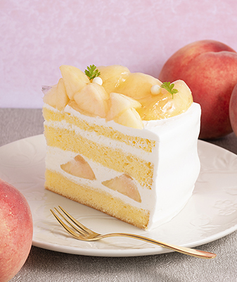桃のショートケーキ