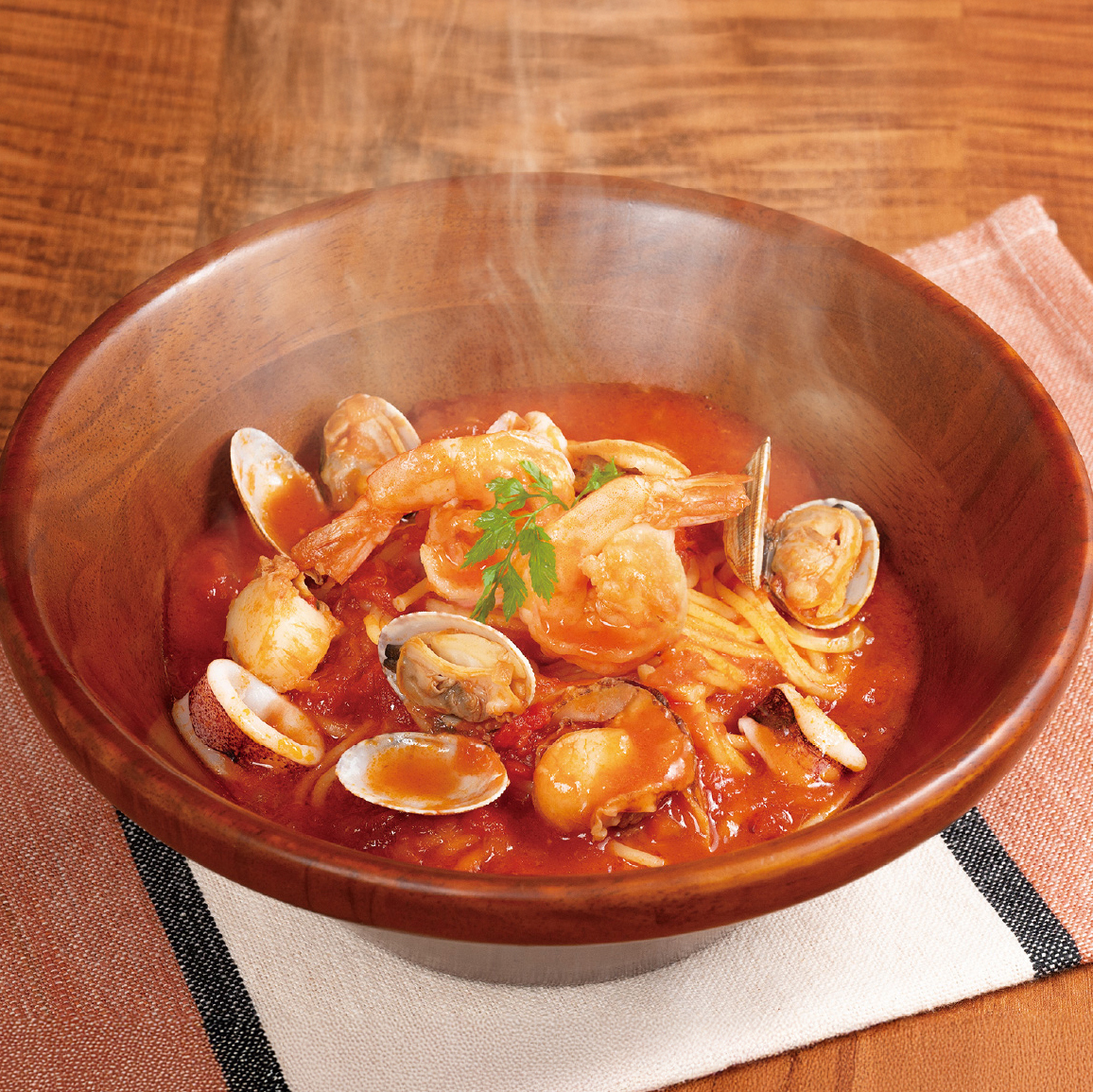 ぷりぷり海老のブイヤベースパスタ