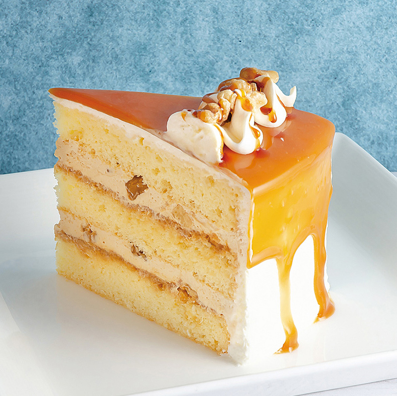 塩キャラメルと胡桃のケーキ