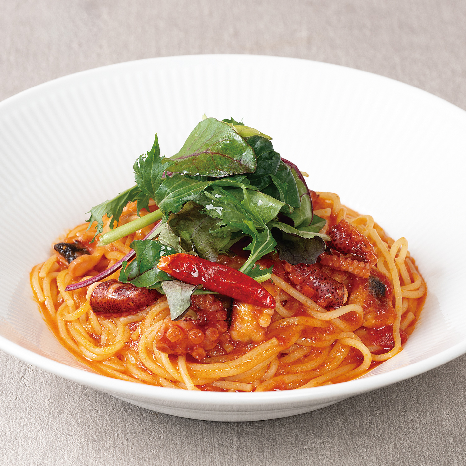 やわらかタコの旨辛アラビアータ