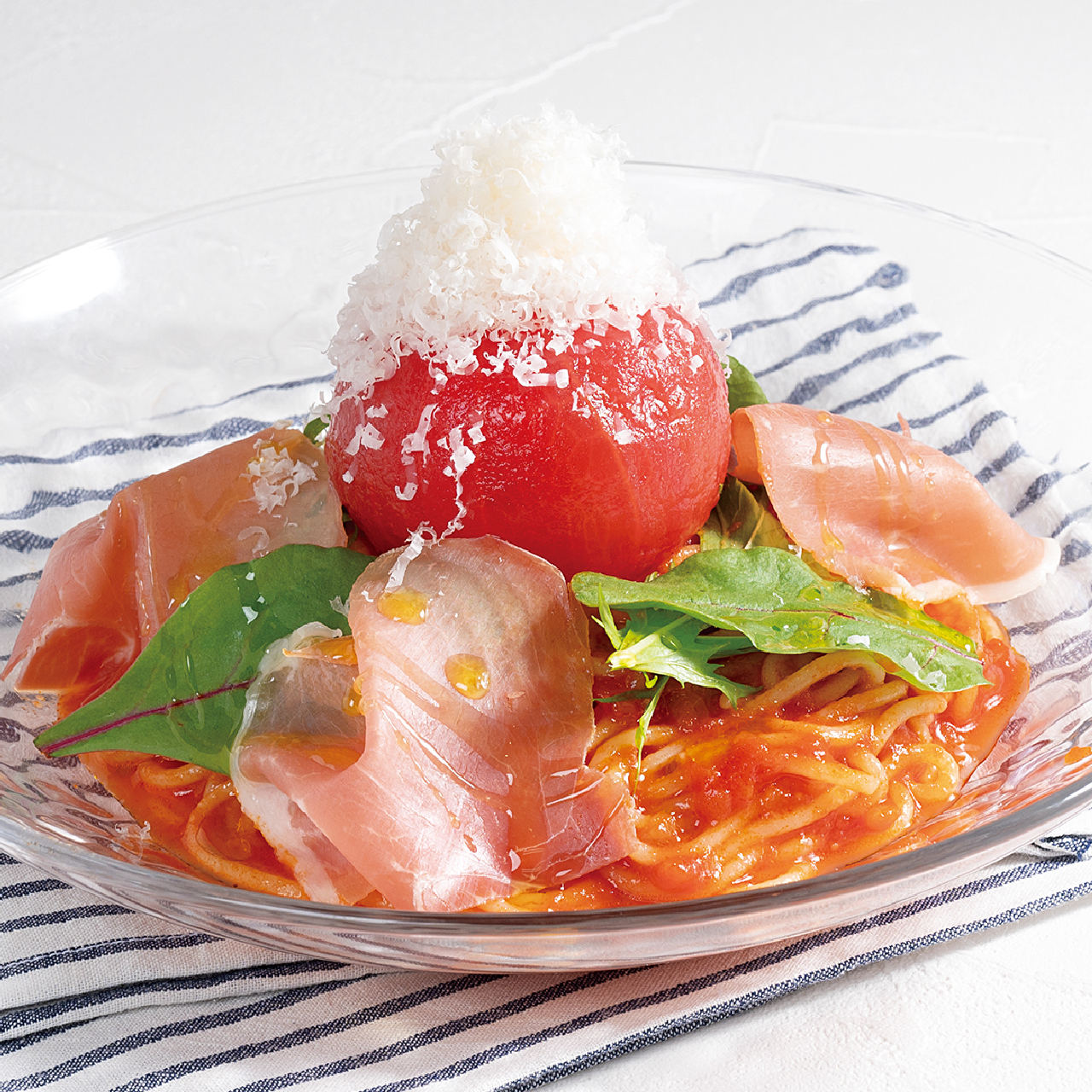 まるごとトマトと生ハムのポモドーロ