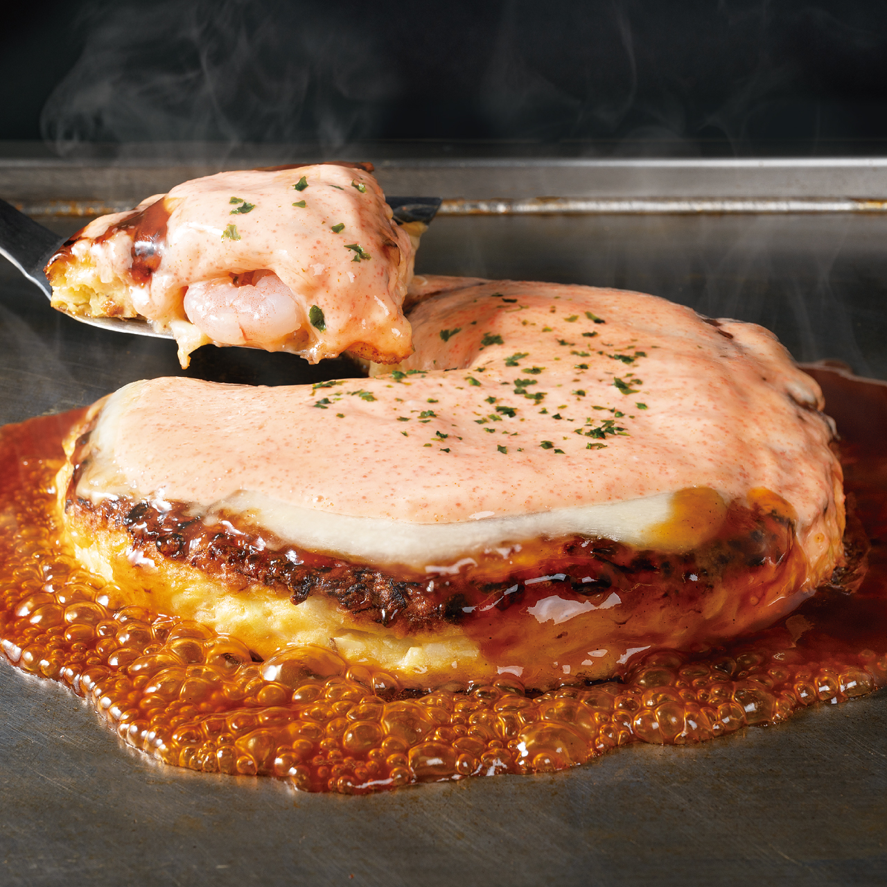 えびたっぷり！明太マヨのチーズ焼き