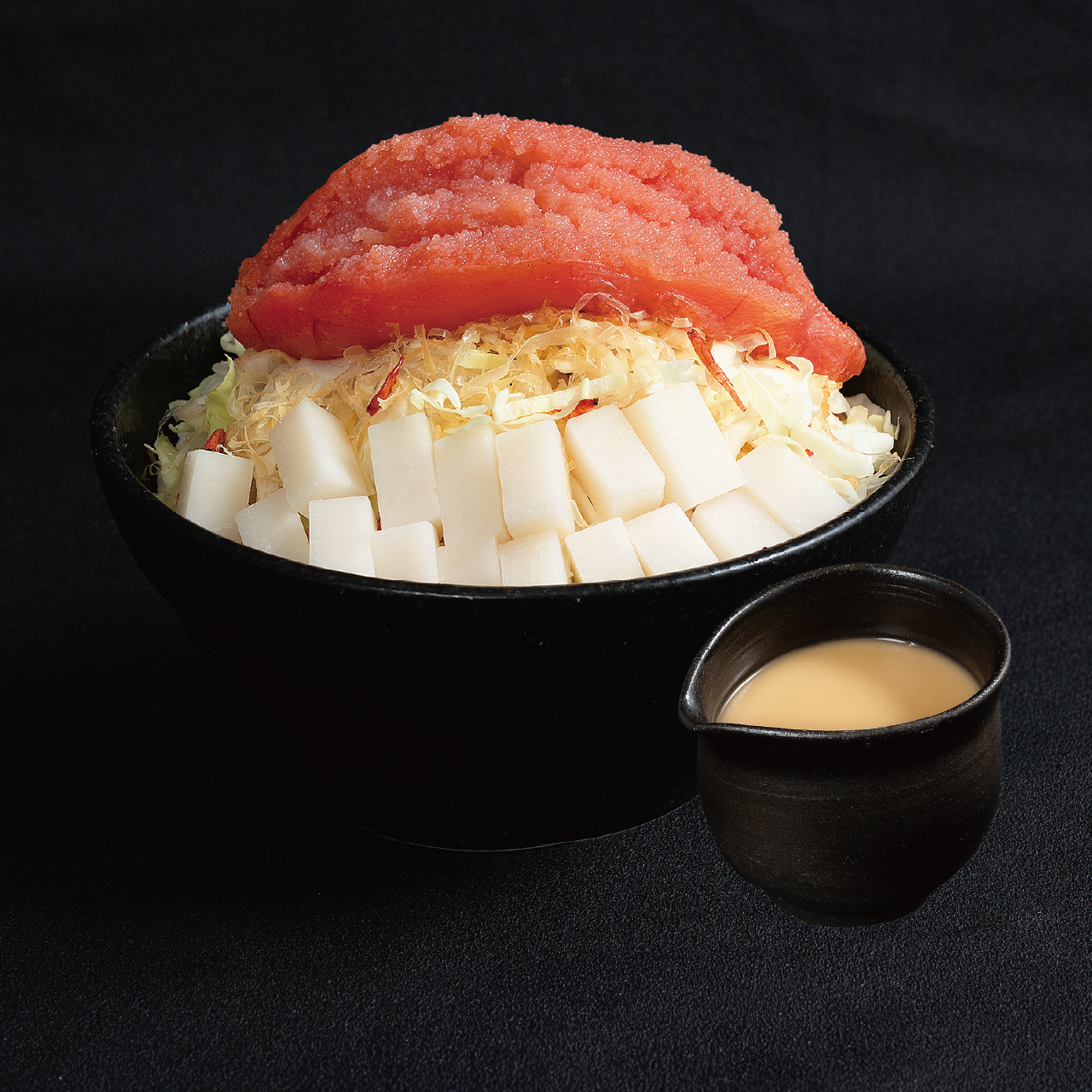 自家製明太子ソースもちもんじゃ